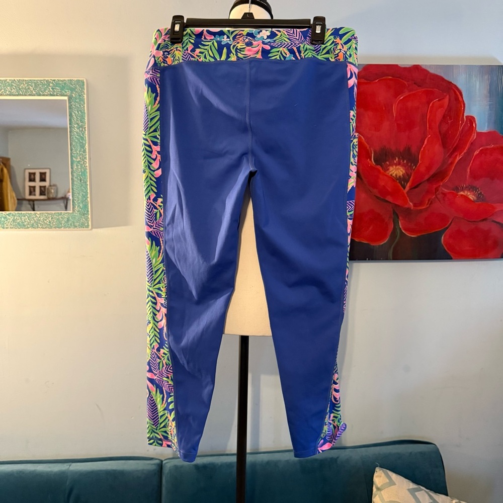 Lilly Pulitzer Weekender Midi Borealis Blue How You Like Me Prowl XL Leggings